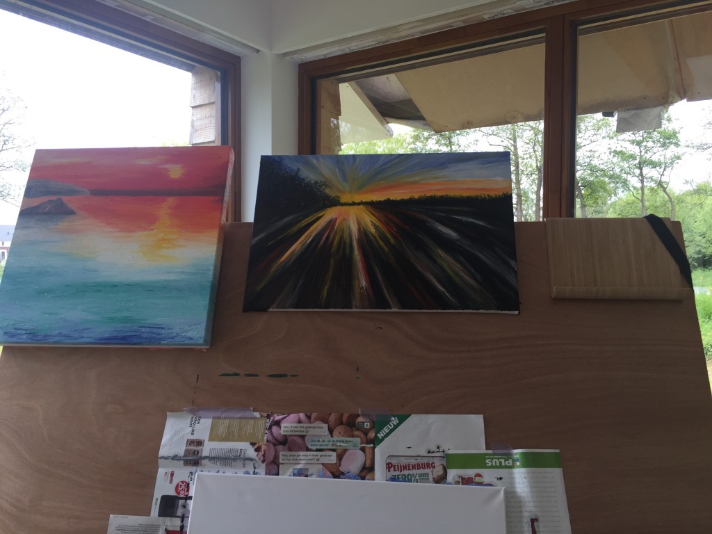 Agressieve zonsopgang hangt te drogen